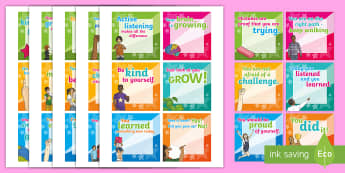 100 Growth Mindset Praise and Encouragement Editable  - Growth Mindset, Personal Growth, Learning Skills, printable Notes, self-esteem