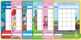 My Sticker Reward Chart - Reward Chart, School reward, Behaviour chart, SEN chart, Daily routine chart