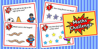 Reception Maths Challenge PowerPoint - numeracy, early years