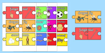 Compound Words Jigsaw Pairing Game - compound words jigsaw paring game, compound words, game, activity, fun, paring, jigsaw, pairing words, comounding