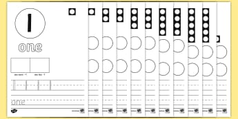 Number 1-20 Writing Activity Sheets - handwriting, numbers to 20, number formation,Australia,  Worksheets