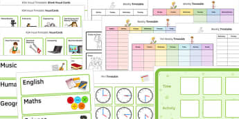 KS4 Visual Timetable Resource Pack - ks4, visual timetable, pack