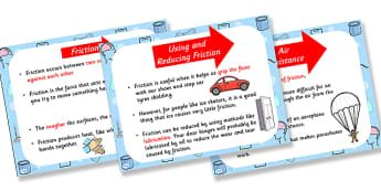 What is Friction PowerPoint - friction, resistance, friction and resistance, friction powerpoint, what is friction, friction experiments, friction ks2, ks2