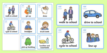 Visual Timetable  (Getting Ready For School - Boys) - getting ready for school, Visual Timetable, SEN, Daily Timetable, School Day, Daily Activities, Daily Routine KS1
