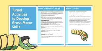 Tunnel Gross Motor Skills Activities - Motor, Skills, Tunnel