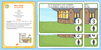 5 Brave Firefighters Playdough Recipe and Mat Pack