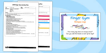 EYFS Octopus Legs Finger Gym Activity Plan and Prompt Card Pack