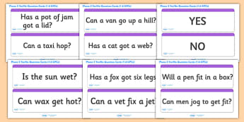 Phase 3 Yes/No Question Cards - Question Cards, Letters and Sounds, Phase 3, Phase three, Foundation, Literacy, reading sentences, captions
