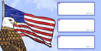 USA Themed Editable Drawer Labels Blank - Themed Classroom Label Templates, Resource Labels, Name Labels, Editable Labels, Drawer Labels, Coat Peg Labels, Peg Label, KS1 Labels, Foundation Labels, Foundation Stage Labels, Teaching Labels