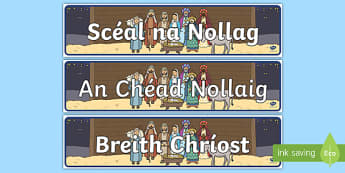 Nollag Display Banner-Irish