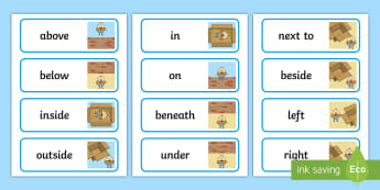 Humpty Dumpty Positional Language Word Cards - Positional Language Word Cards - Postion, Positional, Positional Language, Position Words, up, down,