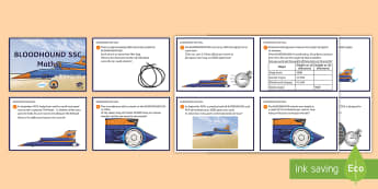 UKS2 BLOODHOUND SSC Maths Challenge Cards - Bloodhound, SSC, Supersonic, Maths, Challenge, Problem Solving, Problems