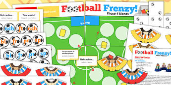 Blends and Clusters Football Board Game - blends, clusters, world cup, pe