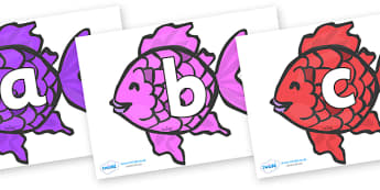 Phoneme Set on Fish (Multicolour) to Support Teaching on The Rainbow Fish - Phoneme set, phonemes, phoneme, Letters and Sounds, DfES, display, Phase 1, Phase 2, Phase 3, Phase 5, Foundation, Literacy