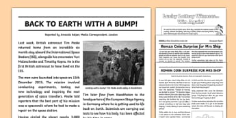 Newspaper Report Examples Resource Pack