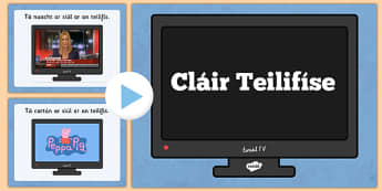 Television Programmes PowerPoint Quiz Gaeilge - Gaeilge, Irish, television, T.V., quiz, programmes