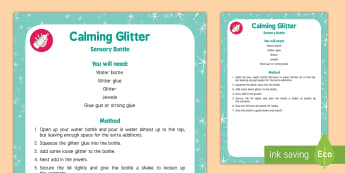 Calming Glitter Sensory Bottle - calming, glitter, sensory bottle, eyfs, early years