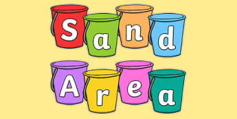 Sand Area on Buckets Display Cut Outs - sand, sand area, cut outs