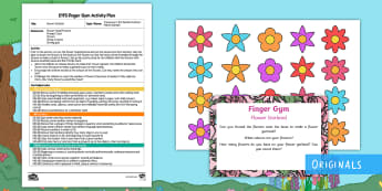 Flower Garland Finger Gym Plan and Resource Pack - treasures in the garden, Jake and Holly, twinkl fiction, twinkl stories, fairies, fairy, plants, flo