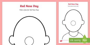 Red Nose Day Blank Faces Activity Sheets - red nose day, worksheets, colouring, faces, blank faces, charity, fundraising, comic relief