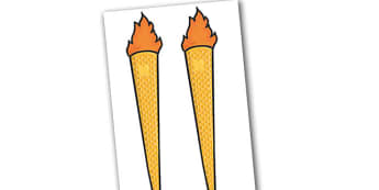 The Olympic Torches (Editable) - torches, Olympics, Olympic Games, sports, Olympic, London, 2012, activity, Olympic torch, flag, countries, medal, Olympic Rings, mascots, flame, compete, events, tennis, athlete, swimming