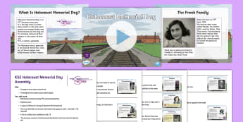 KS2 Holocaust Memorial Day Anne Frank Assembly Pack - WW2, Hitler, Jewish, Diary, prejudice, second world war, 