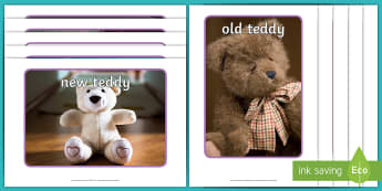 Old and New Teddy Bears Display Photos - EYFS Bears, toys, teddies, teddy bears, old and new, History, Understanding the World.