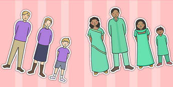 Editable Family Characters - family, characters, display, cut out