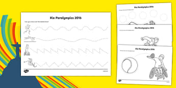 Rio Paralympics 2016 Pencil Control Activity Sheet Pack, worksheet