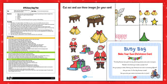 Make Your Own Christmas Card EYFS Busy Bag Plan and Resource Pack - EYFS, Christmas, Card, busy bag