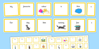 Sentence Building Cards EAL - sentence, building, cards, eal