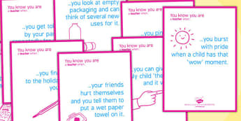 You Know You're a Teacher When Posters - teacher, posters, know