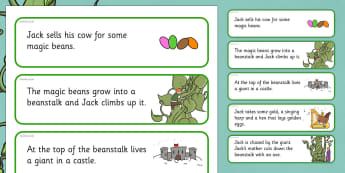 Jack and the Beanstalk Story Sequencing Cut and Stick Activity - jack and the beanstalk, story sequencing, sequencing, cut and stick, cut, stick, stories