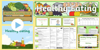 Healthy Eating Week KS2 Resource Pack - food, health, fruit, vegetables, obesity, 