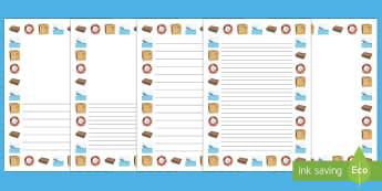 Flotsam Page Border Pack - jetsam, beach, seaside, debris, boats,  