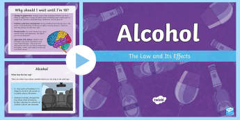 Alcohol PowerPoint - CfE Health and Wellbeing Resources, alcohol, substance misuse, media, 2nd level, risks, peer pressur