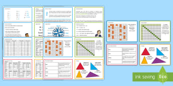 UKS2 Maths Hint Revision Cards - SATs, practice, practise, help, number, Reasoning, calculations