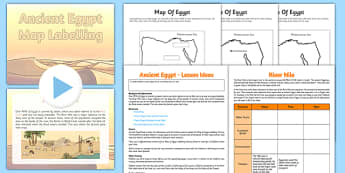 Ancient Egypt Map Lesson - CfE, Social Studies, Ancient Egypt, maps, keys, the River Nile
