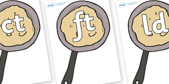 Final Letter Blends on Pancakes - Final Letters, final letter, letter blend, letter blends, consonant, consonants, digraph, trigraph, literacy, alphabet, letters, foundation stage literacy