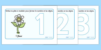 French Number Playdough Mats (1-10) - Playdough mat, francais, playdough resources, numeracy, numbers, playdough 