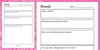 EYFS Diwali PowerPoint Worksheets - hindu, RE, festival of lights