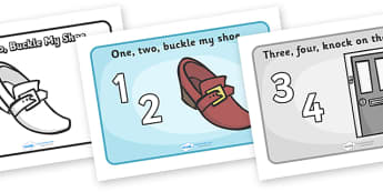 One Two Buckle My Shoe Sequencing (A4) - One, Two, Buckle My Shoe, sequencing, nursery rhyme, rhyme, rhyming, nursery rhyme story, nursery rhymes, counting rhymes, 1,2,Buckle my shoe resources