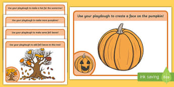 Fall Themed Playdough Mats