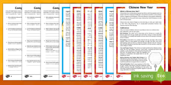 Chinese New Year Differentiated Reading Comprehension Activity English/Mandarin Chinese - Chinese New Year Differentiated Reading Comprehension Activity - chinese new year, sheet, comprehesi