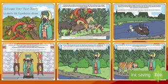 Chinese New Year Story English/Italian - Chinese New Year Story - Display Posters, Chinese new year animals, A4, display, posters, China, lan