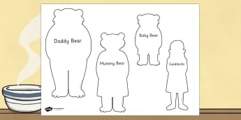 Goldilocks and the Three Bears Shadow Puppets - puppet, role play
