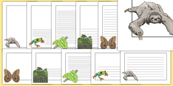 Rainforest Page Borders - rainforest, display borders, display, borders