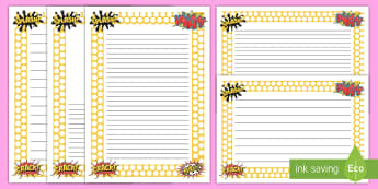 Superhero Page Borders - superheroes, writing aid, write, border, literacy, writing