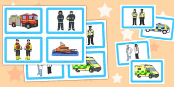 Jobs and Vehicles Matching Cards - jobs, vehicles, matching