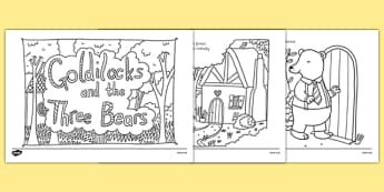 Goldilocks and the Three Bears Mindfulness Colouring Story - goldilocks, three bears, mindfulness, colouring, story